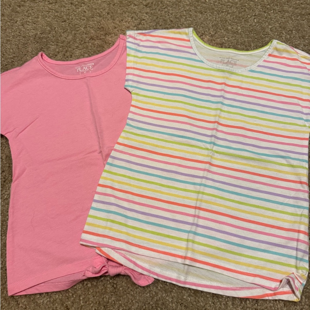 The Children's Place Pink and Striped Tee Set